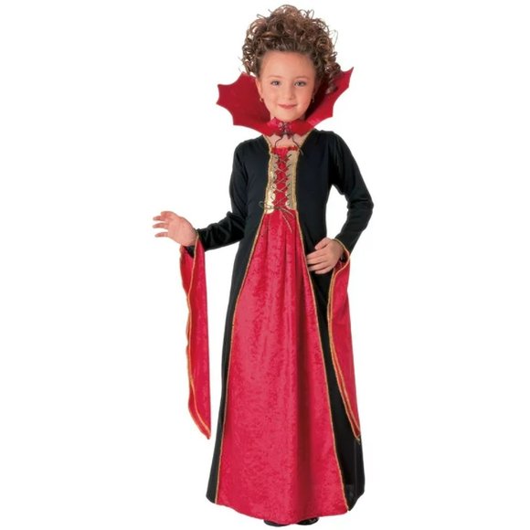 Girls Gothic Vampiress Halloween Costume SIZES 8-10 AND 12-14 - Picture 1 of 8